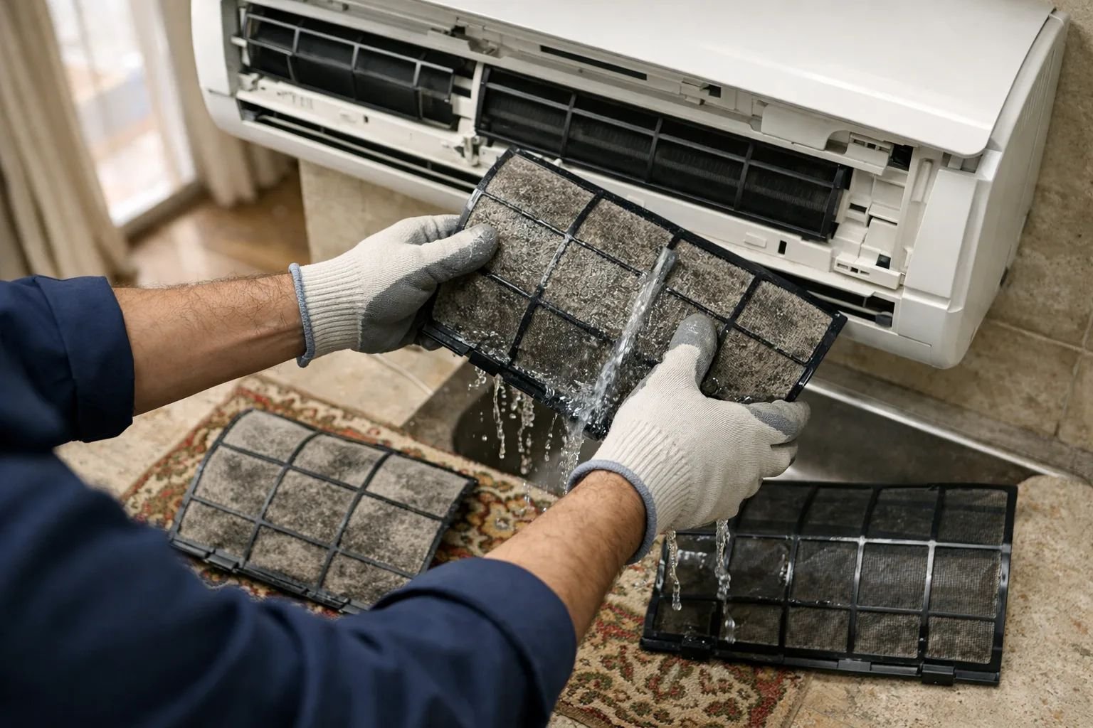 فني كايرو فيكس يفحص مجفف نورج